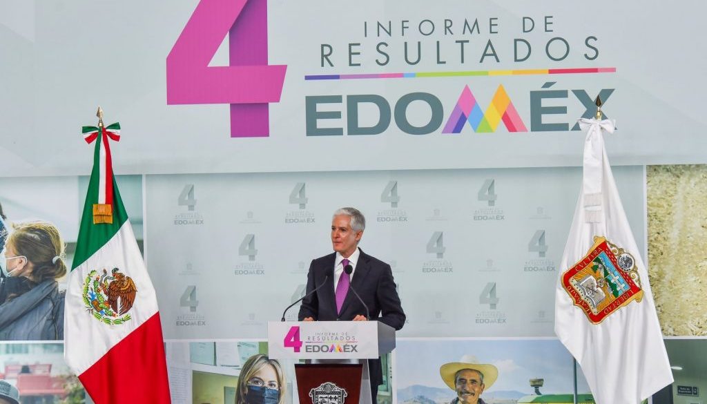 Alfredo del Mazo Maza, Gobernador del Estado de México presentó su Cuarto Informe de Labores en Palacio de Gobierno.